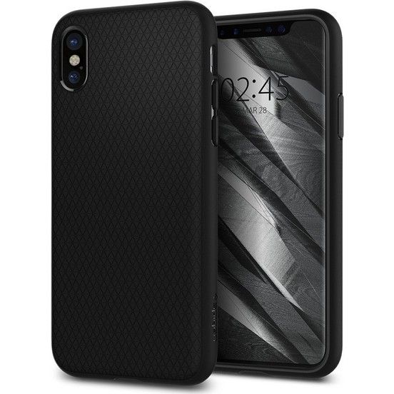 Spigen Apple iPhone X Kılıf Liquid Air Armor Black 